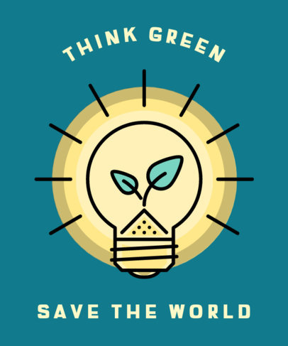 T-Shirt Design Creator with a Green Energy Message 338b-el1
