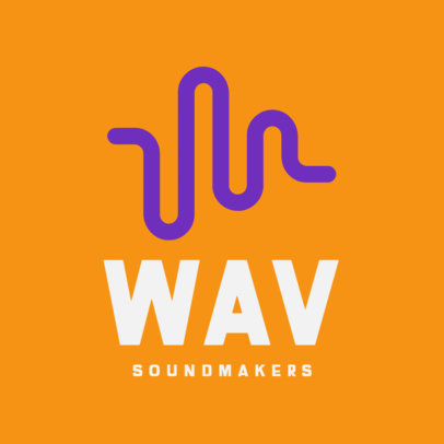 Music Logo Template with a Sound Wave Graphic
