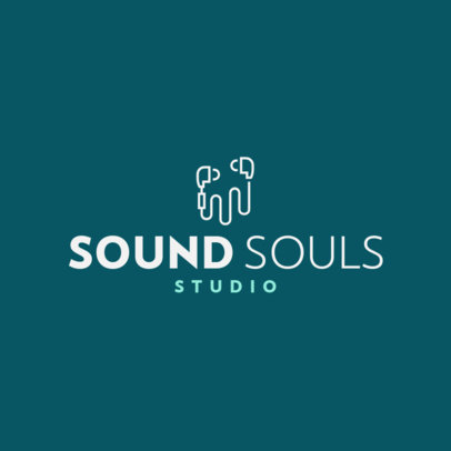Logo Creator for a Recording Studio Featuring a Headphones Graphic 408b-el1