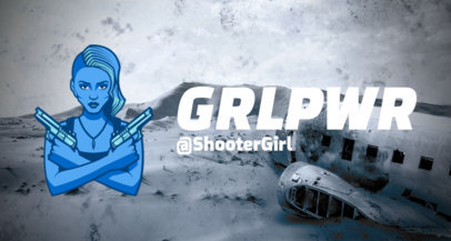 Rainbow Six Siege-Related Twitch Banner Creator with a Shooter Female Character 2080c