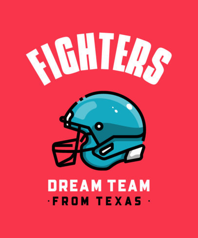 T-Shirt Design Template for a Football Team
