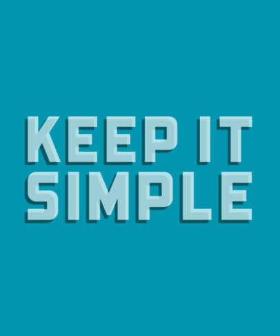 Simple T-Shirt Design Template with Bold Typography