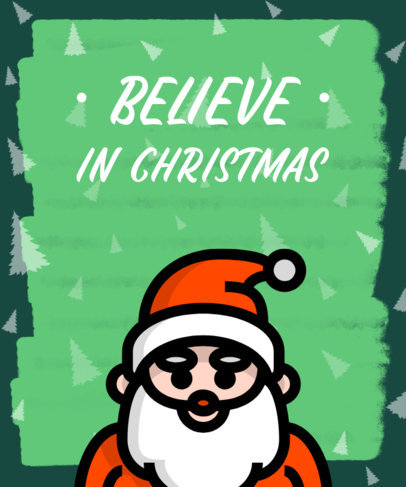 Christmas T-Shirt Design Maker with a Santa Character