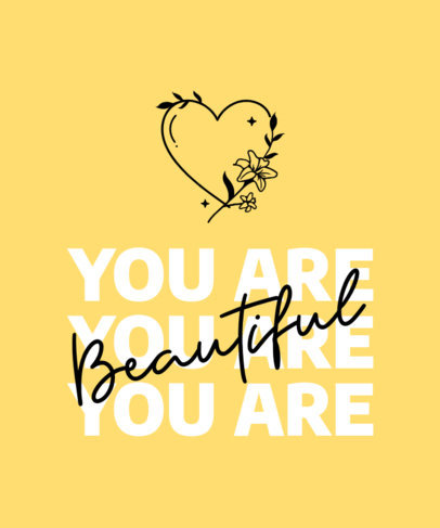 T-Shirt Design Maker with a Confident Quote and Two Typefaces 2112a