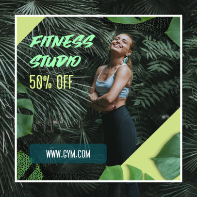 Fitness Ad Banner Maker with a Simple Frame