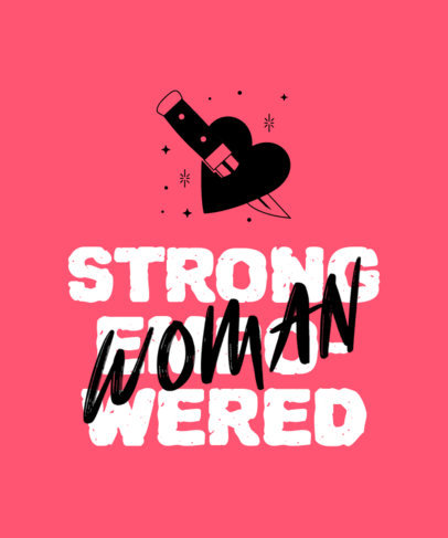 Quote T-Shirt Design Template with an Empowering Message 2112h