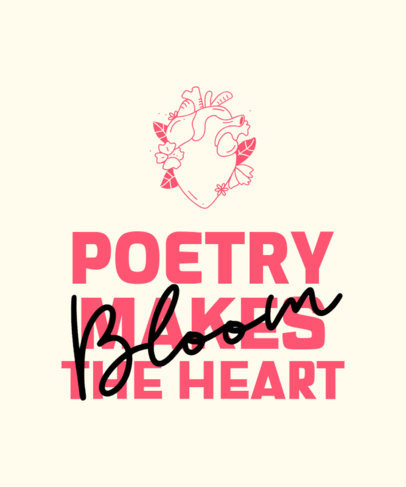 Quote T-Shirt Design Maker with a Heart Icon