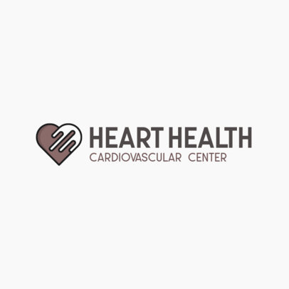 Online Logo Maker for Medical Centers with Heart Graphics 