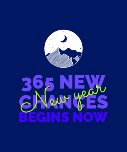 Quote T-Shirt Design Creator with a New Year's Message