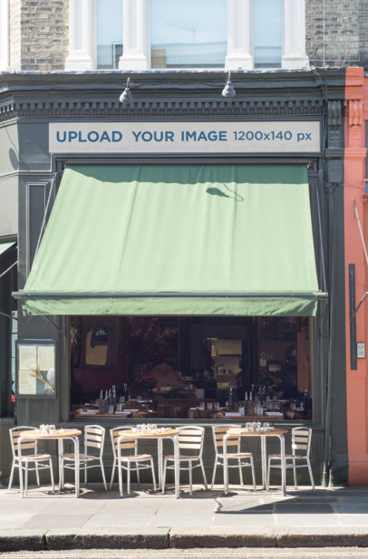 Storefront Mockup on an Old Building 