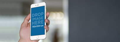 iPhone 6s Mockup over a Blurred out Background