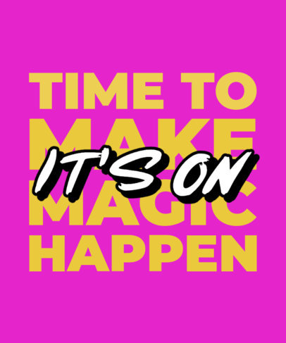 T-Shirt Design Generator Featuring Vibrant Letters 2114c