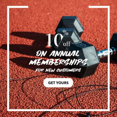 Online Banner Template for a Gym Offer 