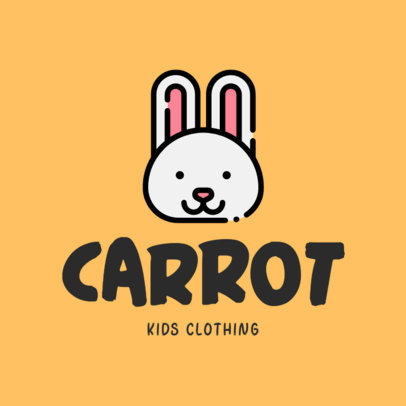 Kid's Clothing Logo Maker Featuring Cute Animal Illustrations