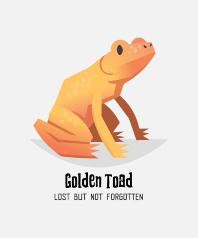 T-Shirt Design Template Remembering an Extinct Animal 197c-el1