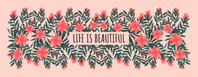 Mug Design Creator Featuring Beautiful Flowers and a Quote