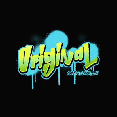Streetwear Clothing Brand Logo Template with Graffiti Fonts