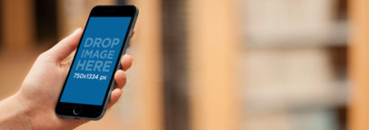 iPhone 6s Mockup Template at a Bookstore a9562