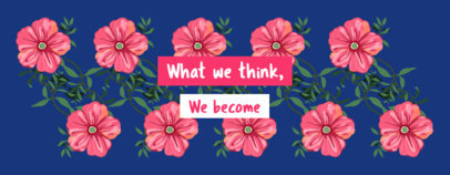 Illustrated Mug Design Maker with Flowers and a Quote