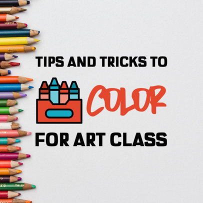 Back to School Pinterest Banner Maker with a Crayons Graphic 