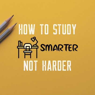 Back to School Pinterest Banner Template with a Desk Clipart