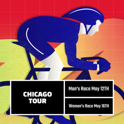 Sports Instagram Post Design Maker Announcing a Cycling Competition