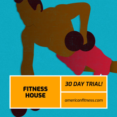 Instagram Post Design Template for a Fitness Gym Account