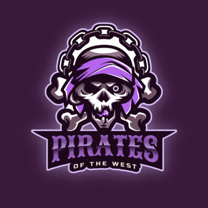 Sinister Logo Template with a Creepy Skull Graphic