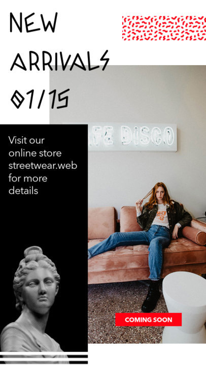 Modern Instagram Story Template for a New Arrivals Post