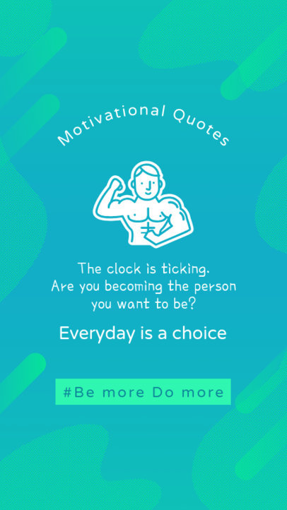 Fitness Instagram Story Generator Featuring a Motivational Quote