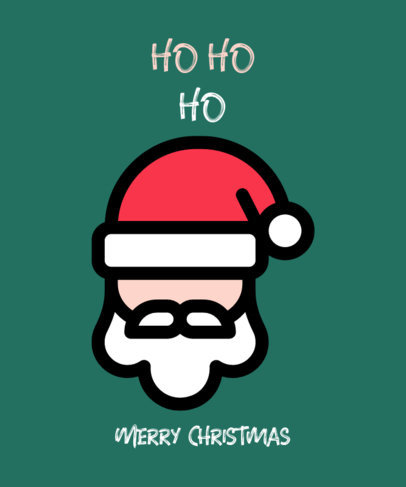 Christmas T-Shirt Design Maker with a Santa Claus Icon