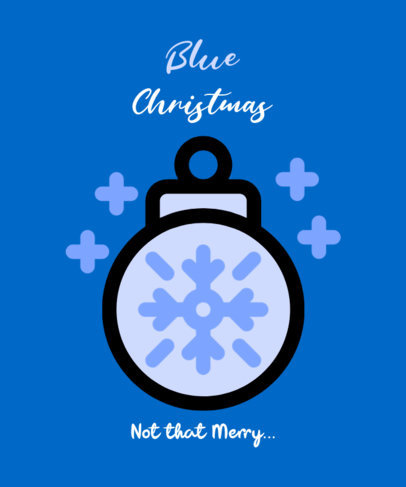 T-Shirt Design Creator for the Christmas Blues 