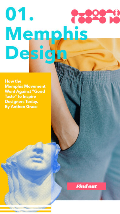 Trendy Instagram Story Maker for a Design-Themed Post