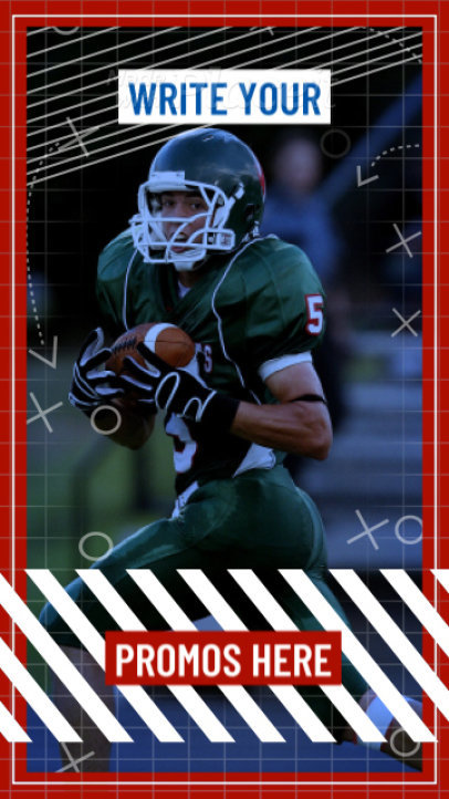 Football-Themed Instagram Story Video Maker for a Big Game Day Promo