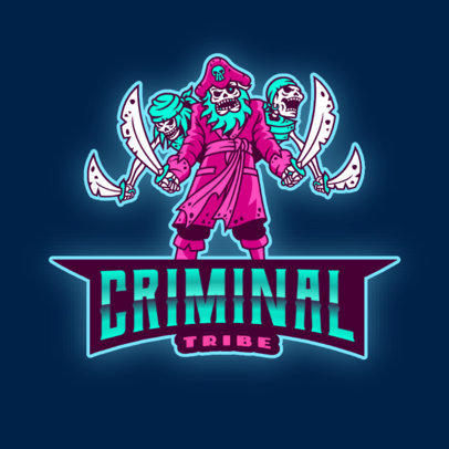 Gaming Logo Creator Featuring a Zombie Pirate Gang