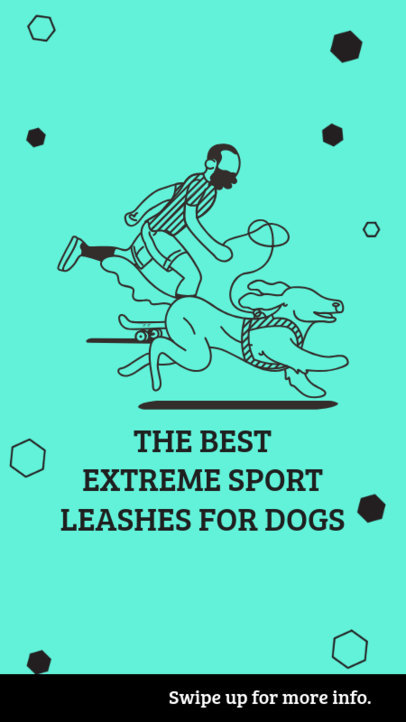 Instagram Story Template with an Illustrated Pets Ad