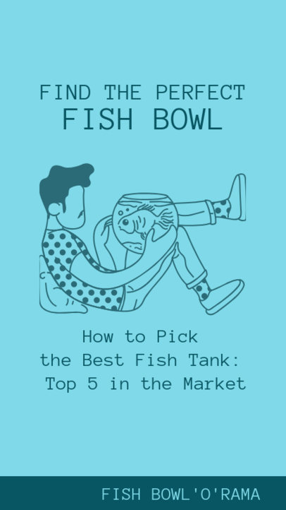 Illustrated Instagram Story Maker Featuring a Fish Owner