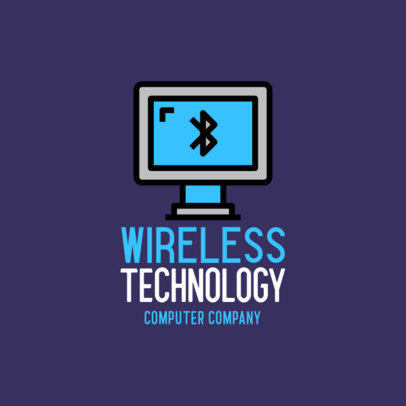 Computer Company Logo Maker with Simple Icons