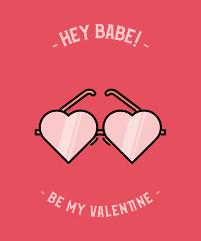 T-Shirt Design Maker Featuring Valentine's Illustrations