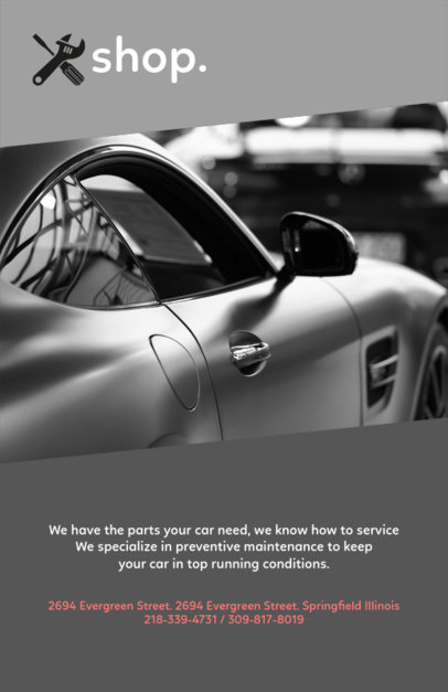 Elegant Flyer Design Template for a Car Workshop