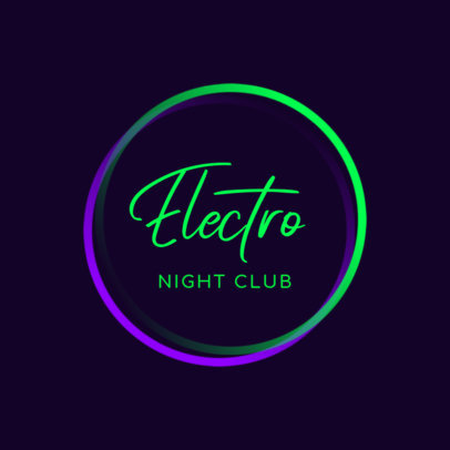 Nightclub Logo Generator With a Simple Neon Style 