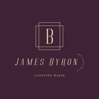 Brand Logo Maker Featuring Three Elegant Fonts 