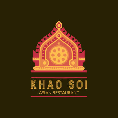 Online Logo Template for an Asian Cuisine Restaurant