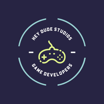 Simple Gaming Logo Maker with a Classic Controller Illustration 397-el1