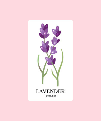 Illustrated T-Shirt Design Generator Featuring a Lavender Clipart 206a-el1