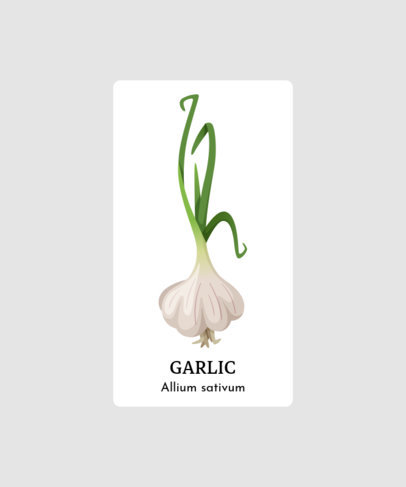Herb T-Shirt Design Maker Featuring a Garlic Clipart 206c-el1