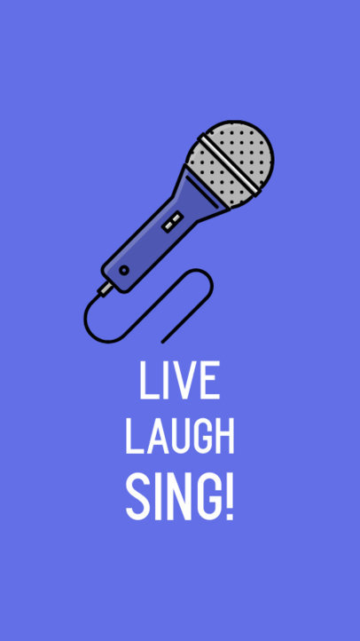 Musician Instagram Story Maker Featuring a Microphone Graphic
