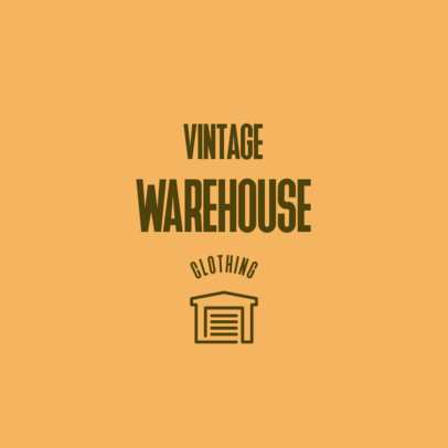 Vintage Logo Maker for a Clothing Warehouse