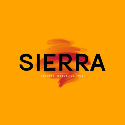 Logo Template for a Makeup Store with a Brush Stain Graphic