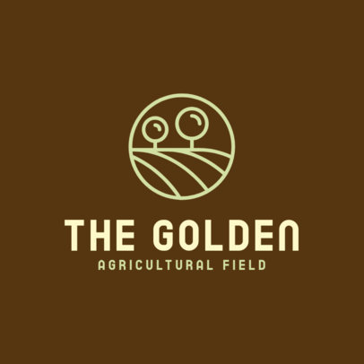 Logo Maker with an Agricultural Field Illustration